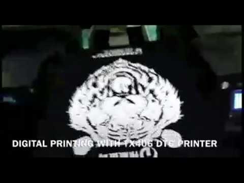 Digital t-shirt printing machine processing
