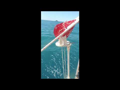 Sailing SSSV Jezebel:  My first self-steering vane