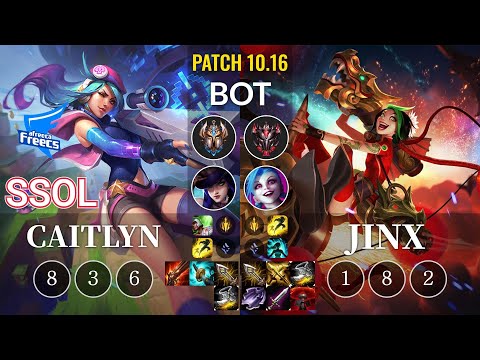 AF SSol Caitlyn vs Jinx Bot - KR Patch 10.16