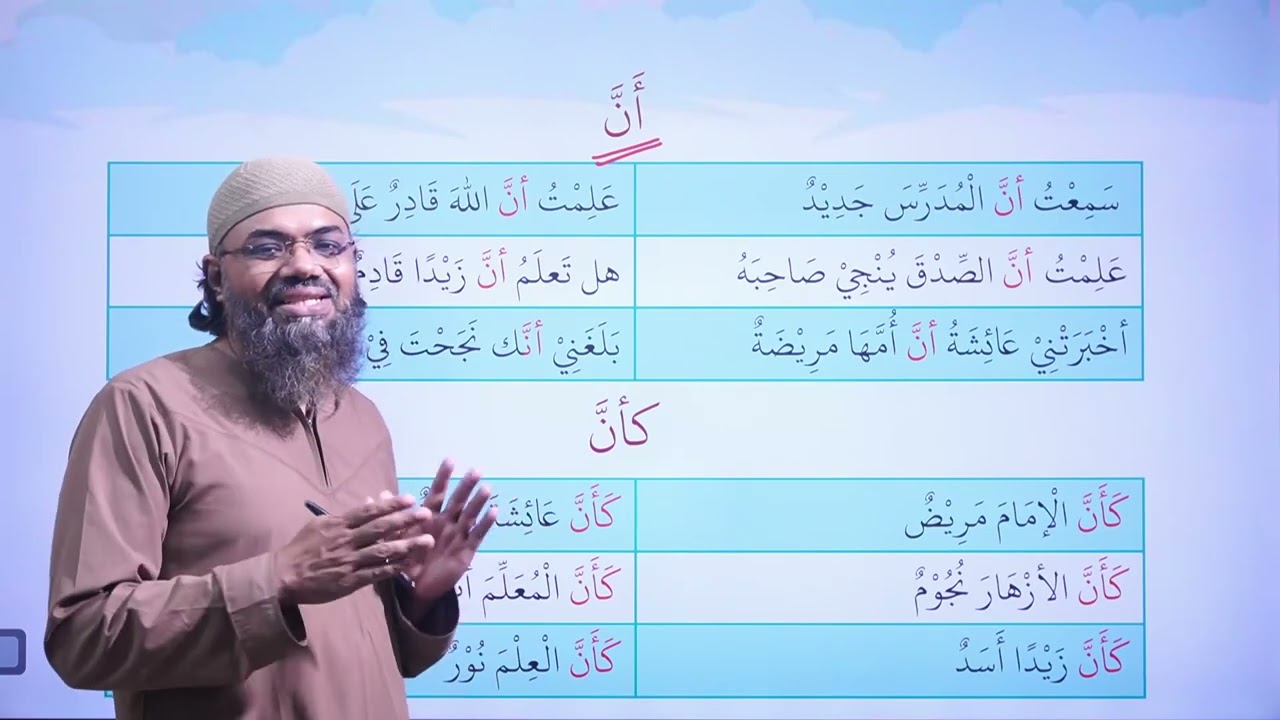 الحروف الناصبة