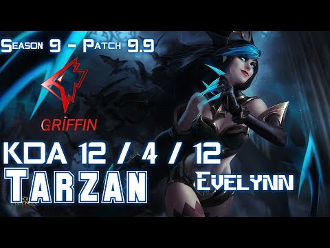 GRF Tarzan EVELYNN vs KINDRED Jungle - Patch 9.8 KR Ranked