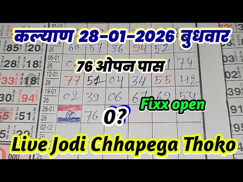 KALYAN MATKA 28/01/2026 | Kalyan trick! Kalyan Today! Kalyan satta Matka