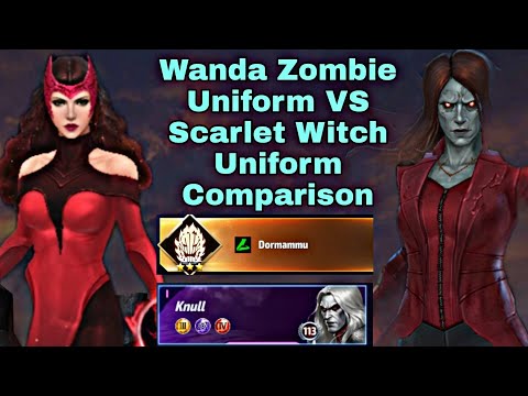 Wanda Zombie Uniform VS Scarlet Witch Uniform Comparison - Marvel Future Fight