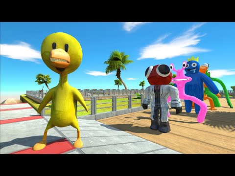 Rainbow Friend Yellow Oasis Death Run - Animal Revolt Battle Simulator