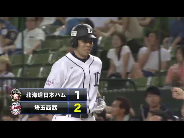 5回裏 ライオンズ秋山がタイムリー内野安打を放ち勝ち越しに成功!! 2014/7/2 L-F