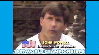 John Powell (USA) SILVER MEDAL 1987 WORLD CHAMPIONSHIPS DISCUS with interview.