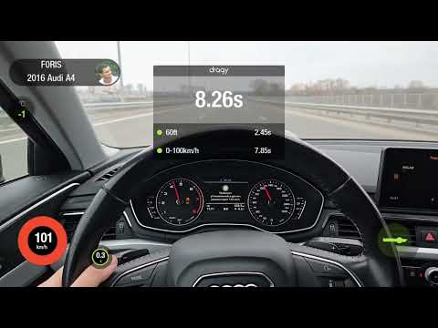 Audi A4 2016 1.4TFSI 0-100 1/4 dragy