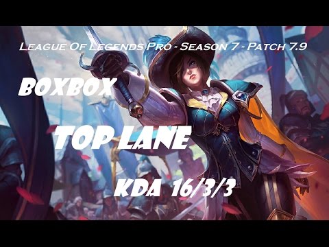 Top Lane - BoxBox as Fiora vs Aatrox Patch 7.9 - League Of Legends Pro Ranked Challenge