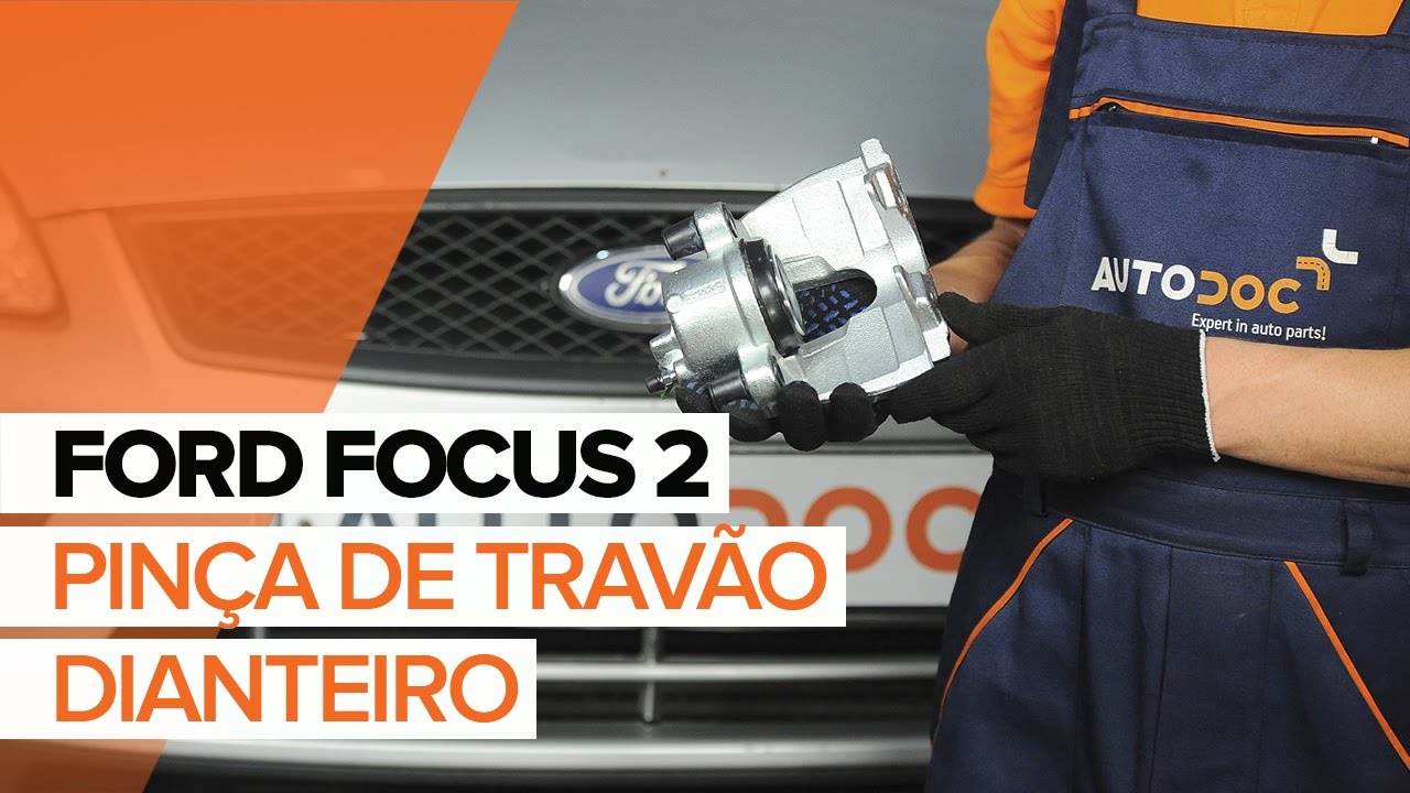 Como mudar pinças de travão da parte dianteira em Ford Focus MK2 - guia de substituição
