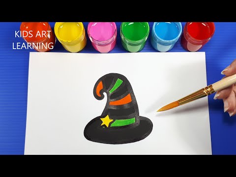 🎃 Halloween Drawing | How To Draw A Witch Hat 🎃