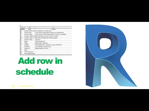 Revit Add Row In Schedule