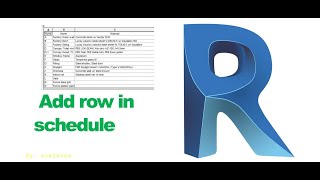 Revit Add row in schedule