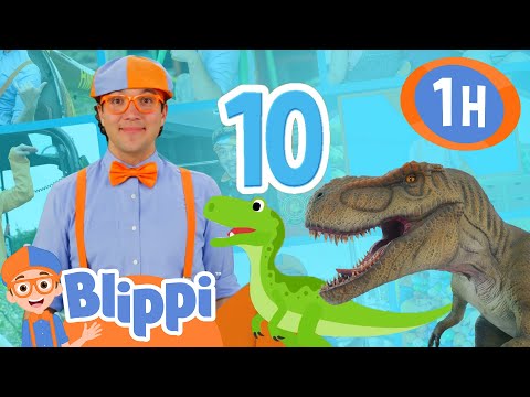 BLIPPI’S TOP 10 ANIMAL FRIENDS! 🦖🦁 Fun for Toddlers | Kids Songs & Learning