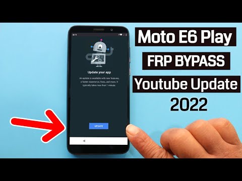 Moto E6 Play Frp Bypass Fix Youtube Update Without Pc Android 9 Latest Security Patch 2022