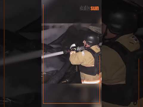 Firefighters put out flames from drone a't't'a'c'k in Ukraine’s Kropyvnytskyi | Daily Sun
