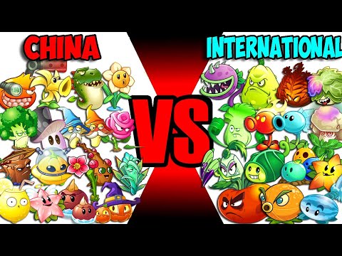 Team CHINA vs INTERNATIONAL (Part 2) - Who Will Win? - PvZ 2 Team Plant Vs Team Plant