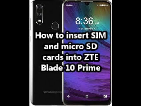 How to insert SIM and micro SD cards into ZTE Blade 10 Prime