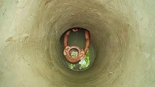 Building The Most Ancient Secret Underground House And Tunnel Swimming Pool