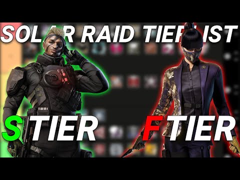 BEST OPERATORS Solar Raid Operator Tierlist - Rainbow Six Siege