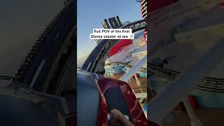 Full POV of the first Disney coaster at sea 🎢