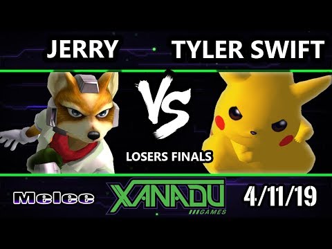 S@X 297 SSBM - Tyler Swift (Pikachu)  Vs. Jerry (Fox) - Smash Melee Losers Finals