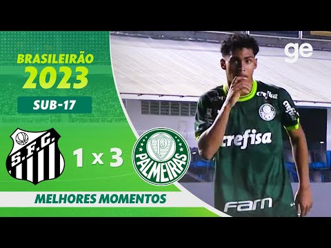 Gols e lances de Santos x Palmeiras