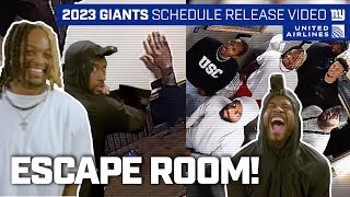 Giants Schedule Release Video | ESCAPE ROOM: Unlock the 2023 Schedule 👀
