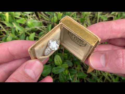 Antique Diamond Engagement Ring Oval Cut 3.70ct G/VS2 GIA