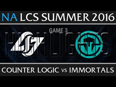CLG vs Immortals Game 3 Highlights - NA LCS Week 4 Day 1 Summer 2016 - CLG vs IMT G3