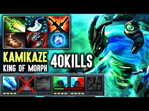 KAMIKAZE King Of Morph Is Return In 7.23 - Insane Calculated Moves 40kills Dota 2