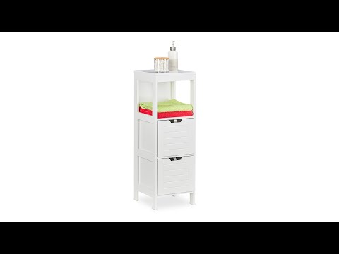 Badezimmerschrank weiß Weiß - Holzwerkstoff - 30 x 90 x 30 cm