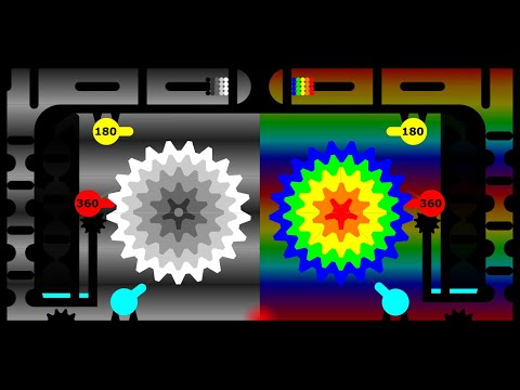 Destroy The Opponent's Core - Monochrome Vs. Rainbow | Team Core Destruction In Algodoo