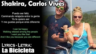 Shakira, Carlos Vives- La Bicicleta  (Lyrics Spanish-English) (Español-Inglés)