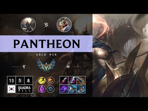 Pantheon Mid vs Corki - KR Challenger Patch 14.13
