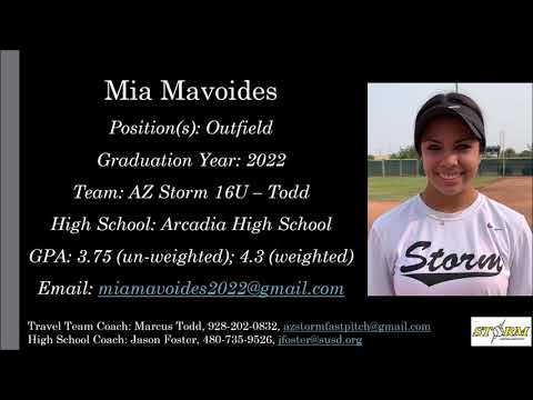 Mia Mavoides Softball Skills Video - 2022 Outfield
