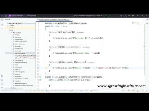 Core Java Oops Part 30 Inheritance In Java Constructor Overloading In Super Class