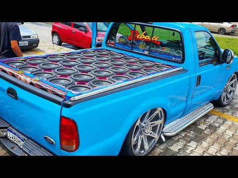F250 VIAGRONA COM 30 SUBWOOFER TIGER ÁUDIO TOCANDO FORTE