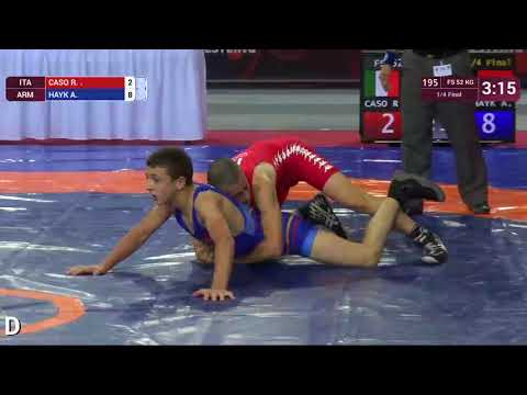 1/4 FS - 52 kg: R. CASO (ITA) v. A. HAYK (ARM)
