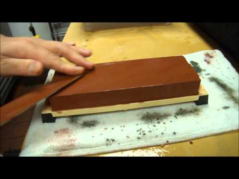 Sharpening a Single Beveled Edge Knife on a Whetstone.