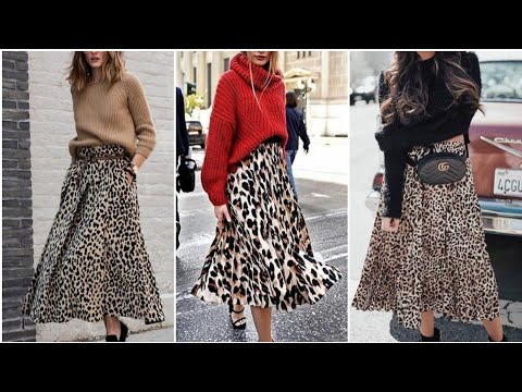 42 +Classy And Trendy Leopard Print Long Maxi Skirt Design ldeas For ladies 2022
