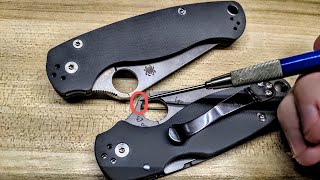 How to identify if a Spyderco is a factory second.