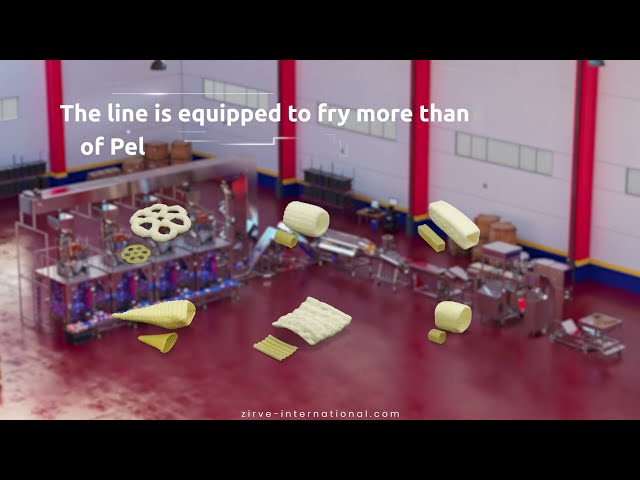 zirve extrusion | Fully Automatic LP500 Pellet Chips Frying Line Project with CONCOR14 V5 Packaging Systems