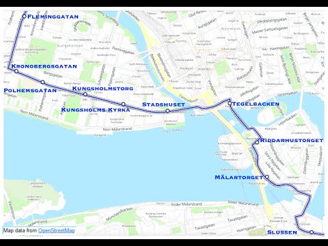 3:2 Stockholm Bus Route 3 Karolinska Sjukhuset to Södersjukhuset. Part 2 Fleminggatan to Slussen