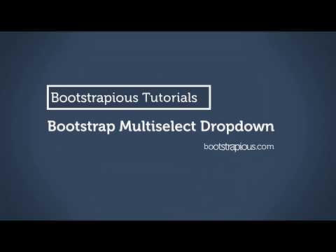 Bootstrap Multiselect Dropdown Tutorial