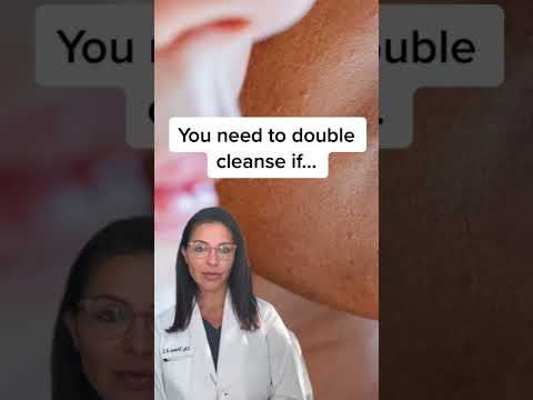 Signs You Need To Double Cleanse According to a Dermatologist #shorts