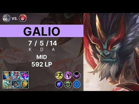 Galio Mid vs Zoe - 592 LP Master - EUW 15.11