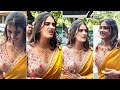 Kavya Thapar Looks STUNNING In Saree Viswam Movie Promotion Kavya Thapar Latest Video FT