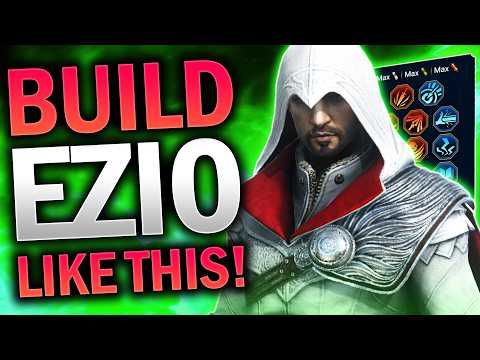 BUILD EZIO LIKE THIS! BEST SETS, Artifacts and Masteries - Raid Shadow Legends