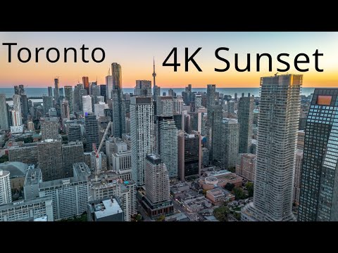 Toronto Sunset 4K Drone Video