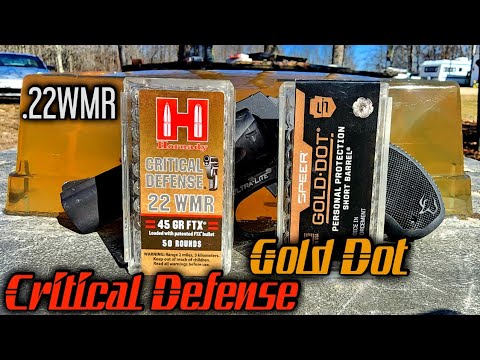 Hornady Critical Defense vs Speer Gold Dot .22 Magnum Ballistic Gel Test \u0026 Review .22WMR